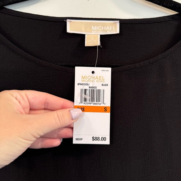 Women’s new MICHAEL Michael Kors Elegant Black open sleeve long sleeve blouse - Picture 3 of 5